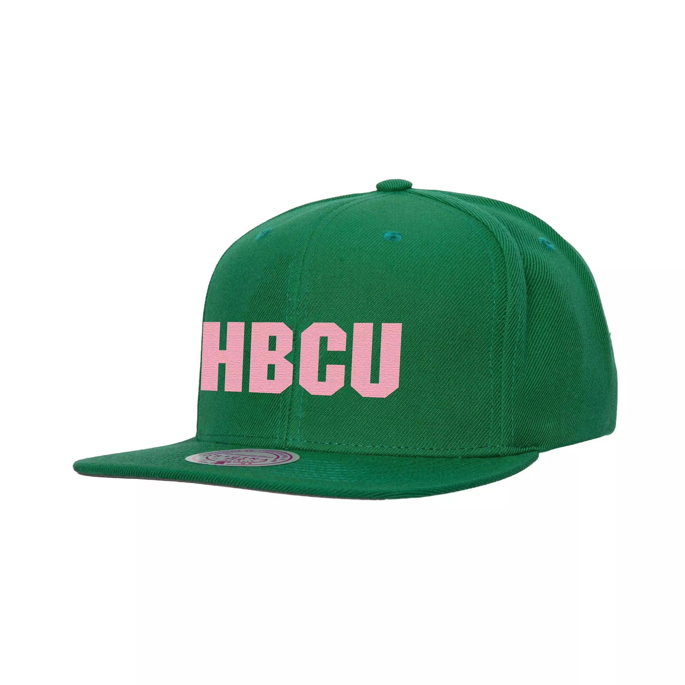 Mitchell Ness HBCU Divine 9 Snapback Hat Green Pink